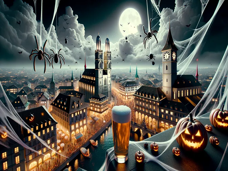 3D rendered photo of a Halloween Party in Zürich
